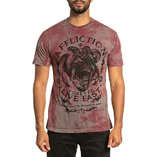 Футболка мужская AFFLICTION Value Honor Mahogany