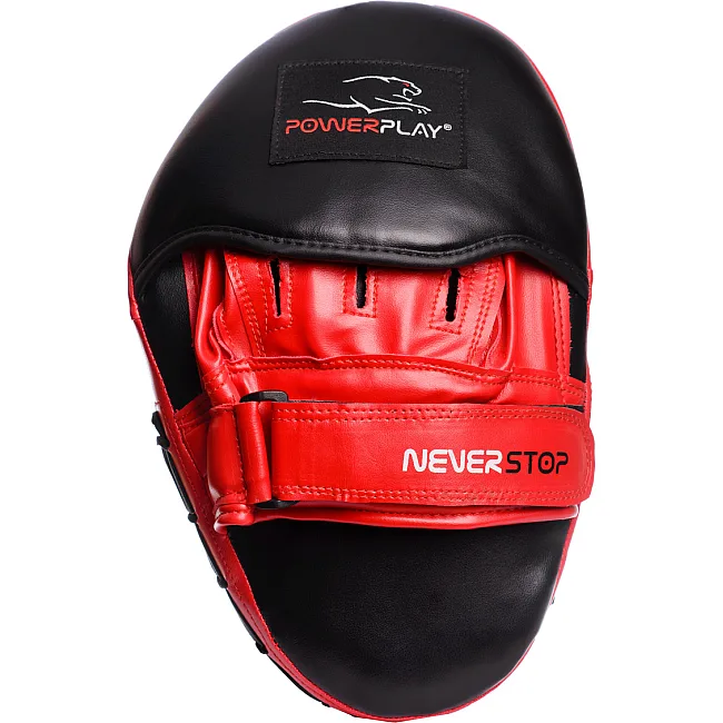 Лапы для бокса POWERPLAY 3051 Черно-Красные PU 