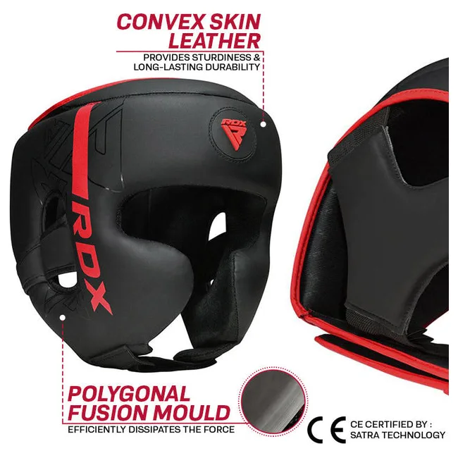 Шлем для бокса RDX F6 Kara Matte Red