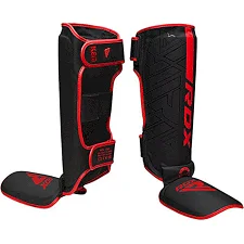Защитные щитки для ног RDX F6 Kara MMA Shin Instep Guards Matte Red
