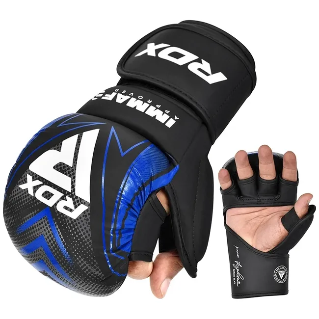 Перчатки для ММА (Греплинговые перчатки) RDX одобрено IMMAF XL Blue