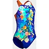 Купальник для девочек Arena PAINTING SWIMSUIT V BACK синий, оранжевый (для детей)