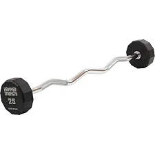 Штанга неразборная с фиксированным весом изогнутая PEV HAMMER STRENGHT TA-9978-25 (Черный)
