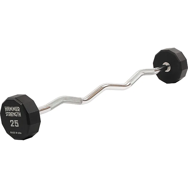 Штанга неразборная с фиксированным весом изогнутая PEV HAMMER STRENGHT TA-9978-25 (Черный)