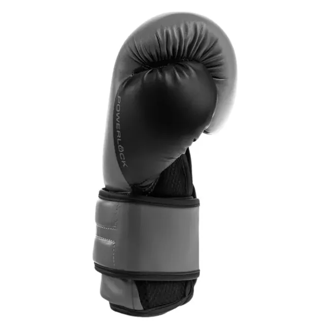Боксерські рукавиці Everlast POWERLOCK 2R TRAINING GLOVE сірий, чорний 12 унцій
