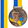 Медаль спортивна зі стрічкою SP-SPORT UKRAINE з українською символікою C-6833 (Бронзовий) Медаль спортивна зі стрічкою SP-SPORT UKRAINE з українською символікою C-6833 (Бронзовий)