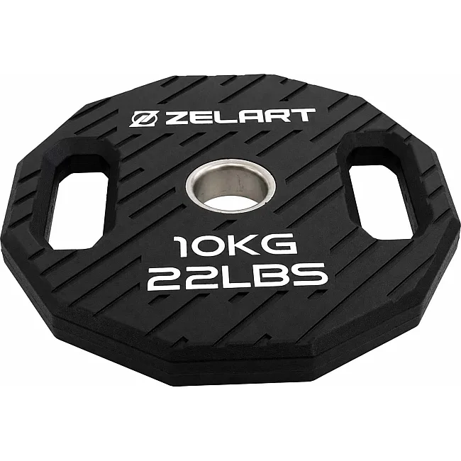 Блины диски TPU 2 Handle металлическая втулка ZELART TA-6996-10 (Черный)
