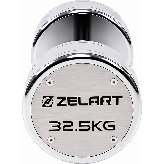 Гантель професійна сталева хромована ZELART TA-7048-32_5 (Хром)