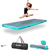 Килимок надувний Airtrack inSPORTline Airstunt 300x100x10 см, сіро-бірюзовий