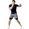 Компрессионные шорты для ММА RDX MMA T16 2-в-1 GREY/BLACK