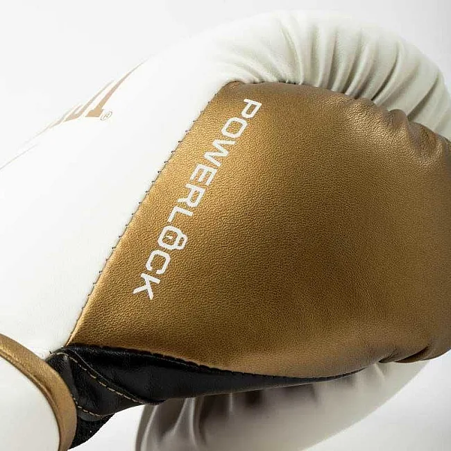 Боксерские перчатки Everlast POWERLOCK 2R TRAINING GLOVE белый, золотой 16 унций