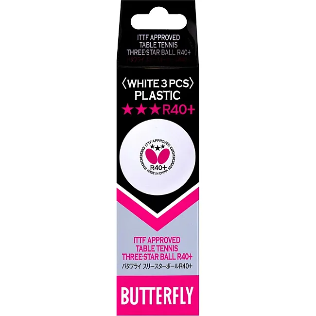 Мячи для настольного тенниса BUTTERFLY 3 шт, белые