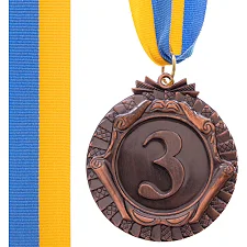 Медаль спортивная с лентой SP-SPORT FORCE C-6863 ø6,5см (Бронзовый)