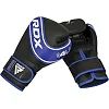 Детские боксерские перчатки RDX 4B Robo Kids Blue/Black 6 унций (капа в комплекте)
