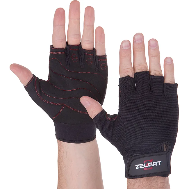 Тренировочные перчатки для фитнеса
 ZELART

 SB-161575 (Черный)