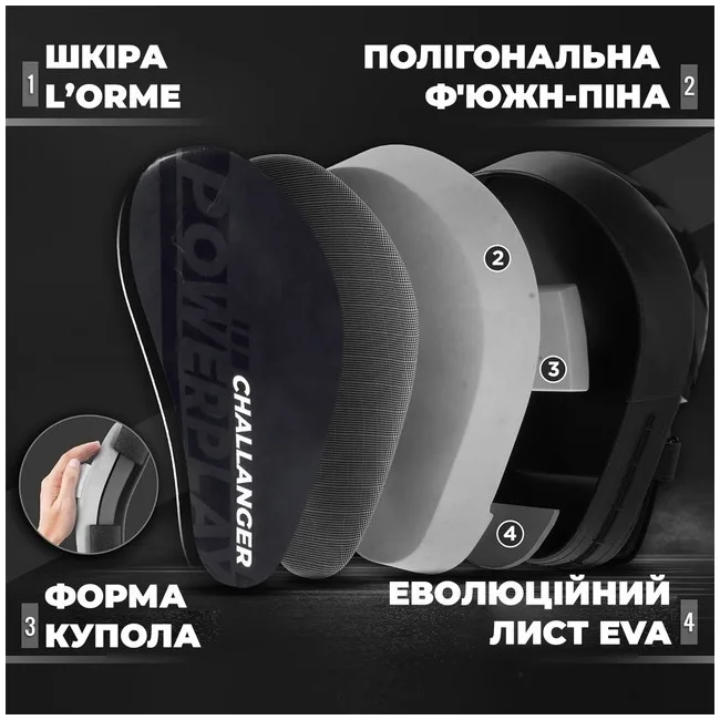 Лапы боксерские PowerPlay 3041 Challanger Черно-Белые PU