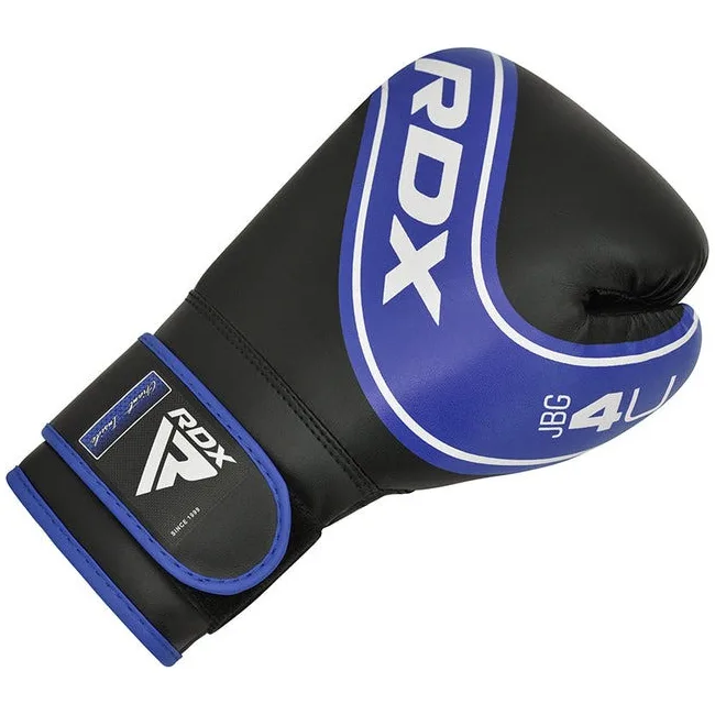 Детские боксерские перчатки RDX 4B Robo Kids Blue/Black 6 унций (капа в комплекте)