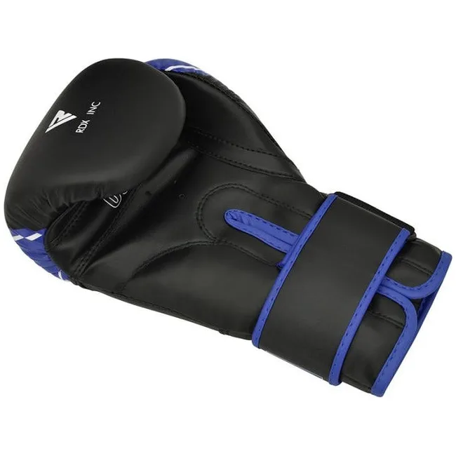Детские боксерские перчатки RDX 4B Robo Kids Blue/Black 6 унций (капа в комплекте)