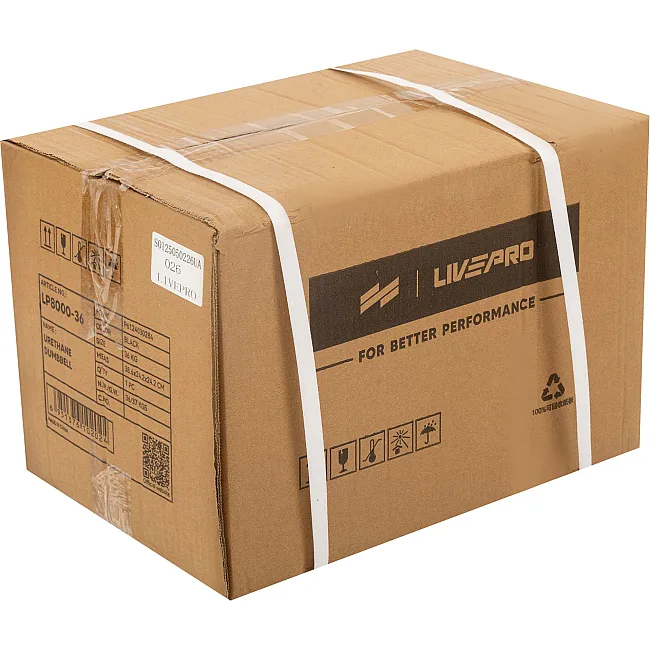 Гантели профессиональные
 с полиуретановым покрытием LiveUp LP8000-36 2шт по 36кг