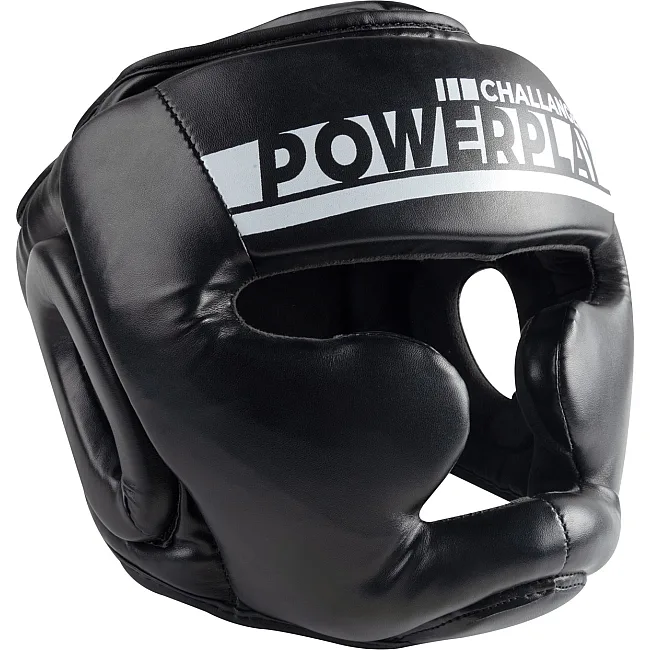 Боксерский шлем тренировочный PowerPlay 3048 Черно-белый