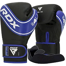 Дитячі боксерські рукавиці RDX 4B Robo Kids Blue/Black 6 унцій (капа в комплекті)