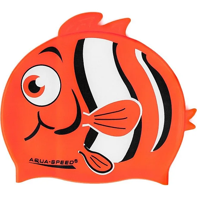 Шапочка для плавания детская Aqua Speed ​​ZOO NEMO 5758 оранжевая рыбка