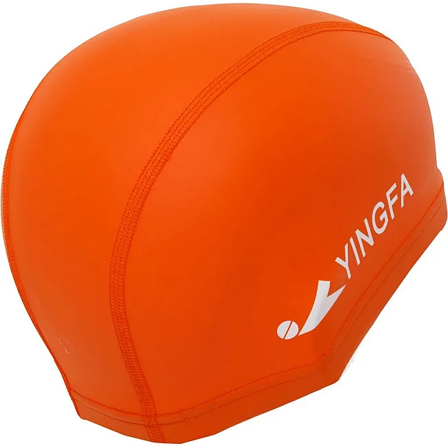 Шапочка для бассейна текстильная с покрытием PU YINGFA C0077 (Оранжевый)