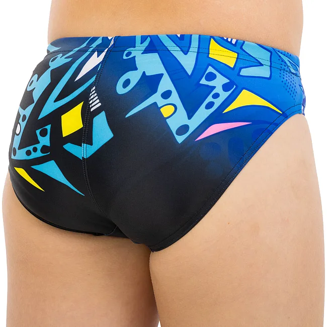 Плавки для мальчиков классические для плавания YINGFA 9647 (Синий-черный)