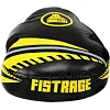 Лапа боксерская изогнутая тренировочная кожа FISTRAGE VL-9357 17х4х23см 2штуки (Черный-желтый)