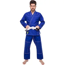 Кимоно для для бразильского джиу-джитсу BJJ синее куртка штаны и пояс CORE CO-3139-A 140-180см