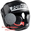 Боксерский шлем тренировочный PowerPlay 3048 Черно-белый