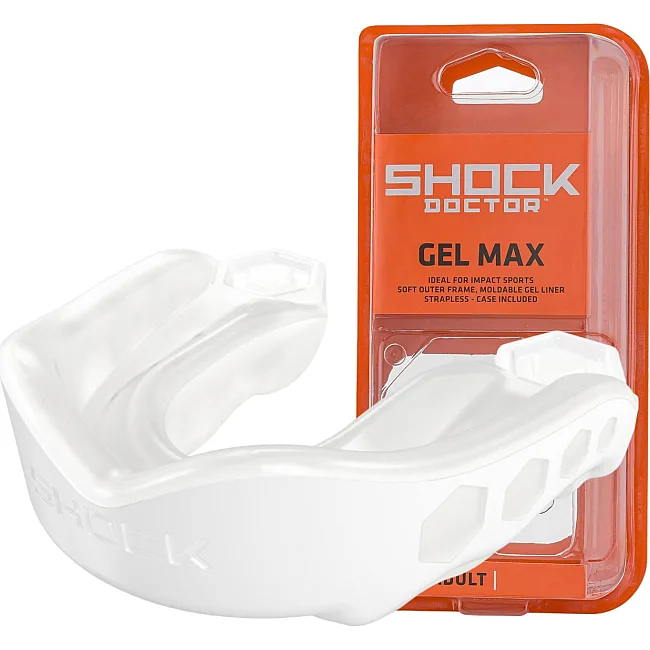 Капа для бокса Shock Doctor Gel Max детская (возраст до 10 лет) White (art. 61950-TC-YTR)