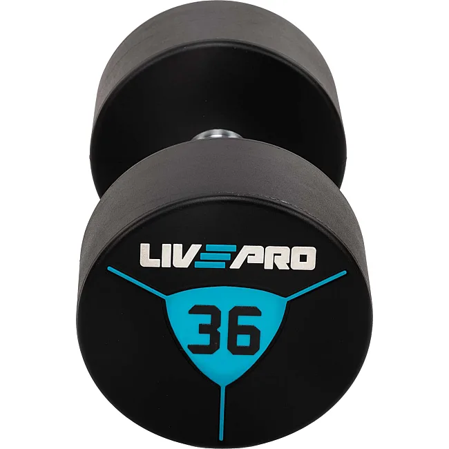 Гантели профессиональные
 с полиуретановым покрытием LiveUp LP8000-36 2шт по 36кг