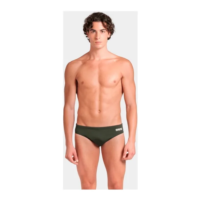 Плавки слепые Arena TEAM SWIM BRIEFS SOLID оливковый