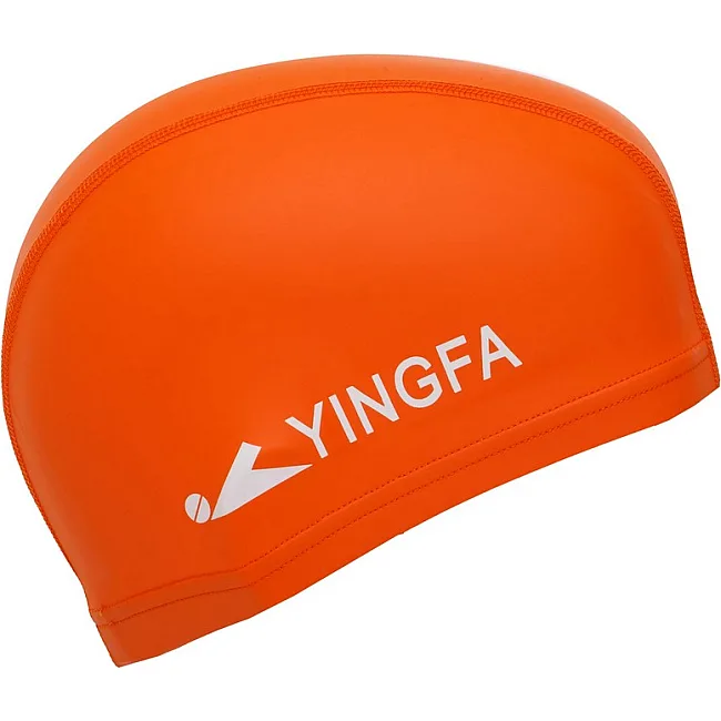 Шапочка для бассейна текстильная с покрытием PU YINGFA C0077 (Оранжевый)