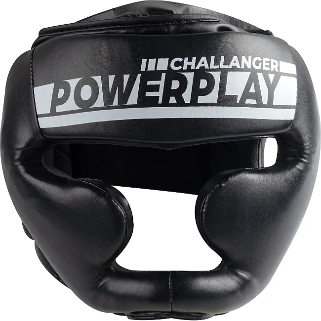 Боксерский шлем тренировочный PowerPlay 3048 Черно-белый
