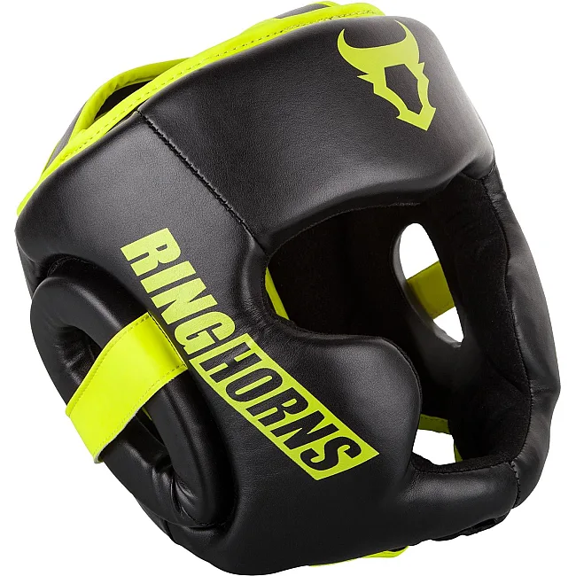 Боксерский шлем RINGHORNS Charger -Black Neo Yellow