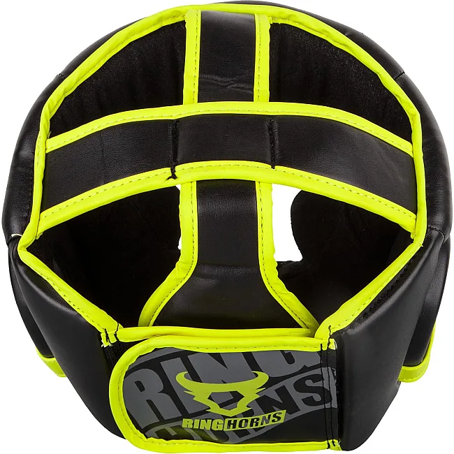 Боксерский шлем RINGHORNS Charger -Black Neo Yellow