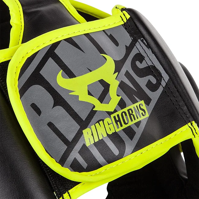 Боксерский шлем RINGHORNS Charger -Black Neo Yellow