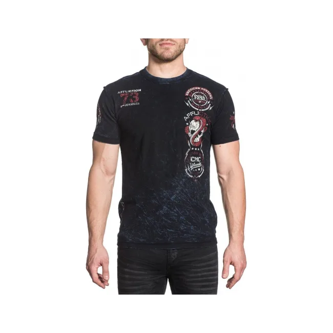 Двухсторонняя футболка AFFLICTION Bull Run Dusk Reversible Tee