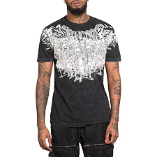 Футболка мужская AFFLICTION Army A26069 Black Lava Wash