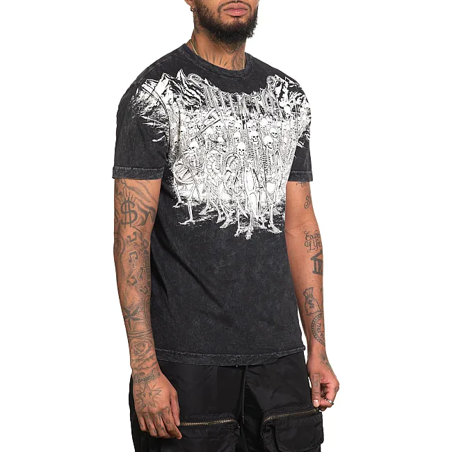 Футболка мужская AFFLICTION Army A26069 Black Lava Wash