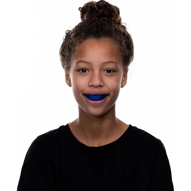 Капа для бокса OPRO GEN5 Gold Braces Dark Blue Pearl