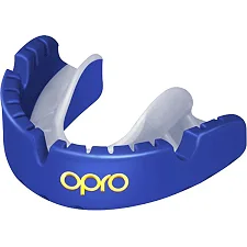 Капа для бокса OPRO GEN5 Gold Braces Dark Blue Pearl