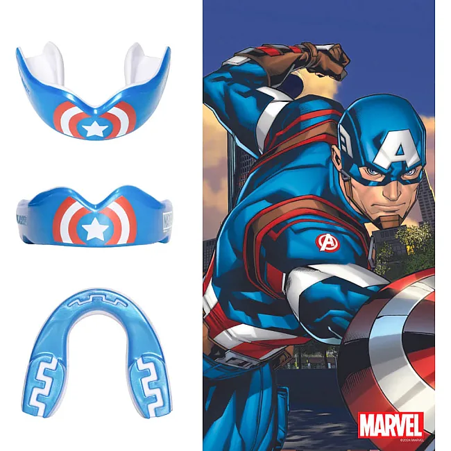 Капа для бокса SafeJawz Marvel tain America Adult