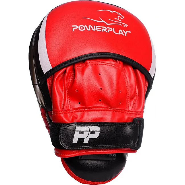 Лапы для бокса POWERPLAY 3050 Черно-Красные PU 