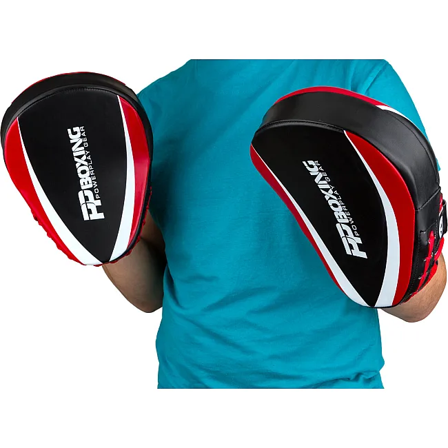 Лапы для бокса POWERPLAY 3050 Черно-Красные PU 