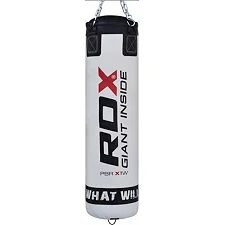 Мішок боксерський RDX Leather White 1.5 м, 45-55 кг