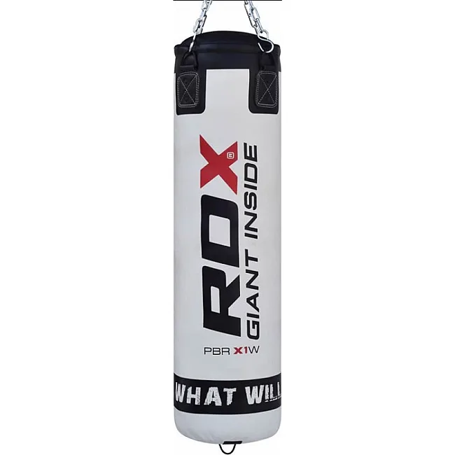 Мішок боксерський RDX Leather White 1.5 м, 45-55 кг