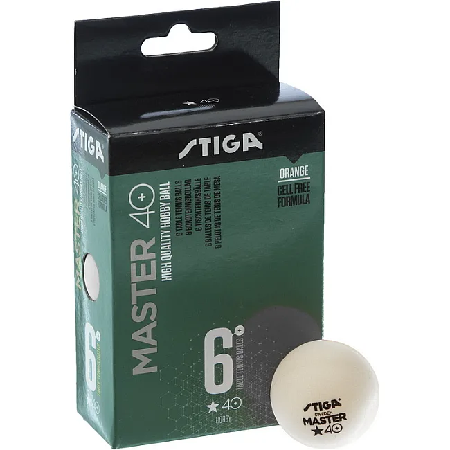 Мячи для настольного тенниса STIGA MASTER 1* 40+ SGA-1112230306 6шт